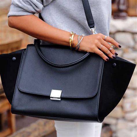 celebrity celine trapeze bag|celine shopper bag.